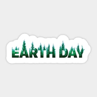 Earth Day Trees Sticker